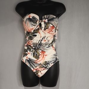 Kona Sol Tropical print one piece Swim Suit